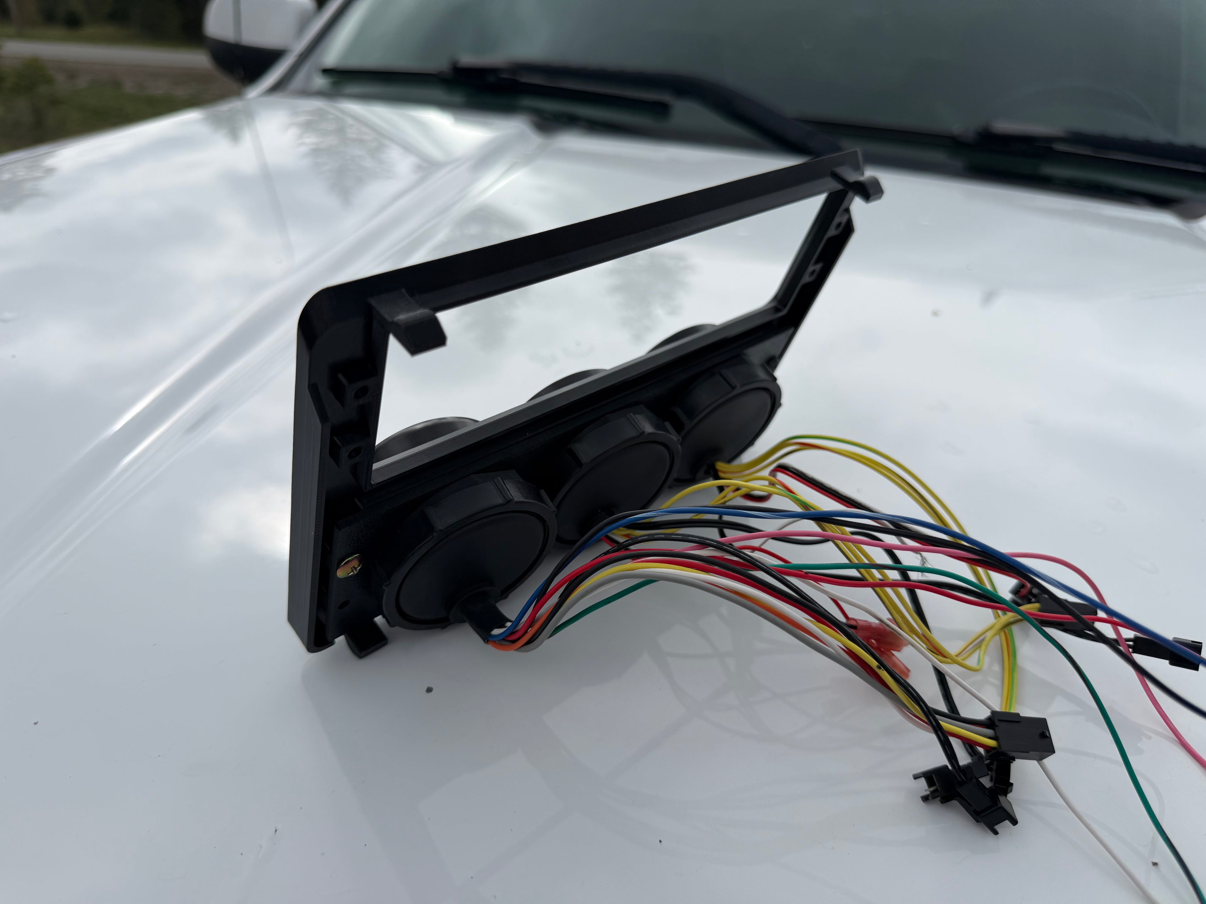 6th Gen Galant Single Din Radio Trim + Modular 52mm Triple Gauge Pod