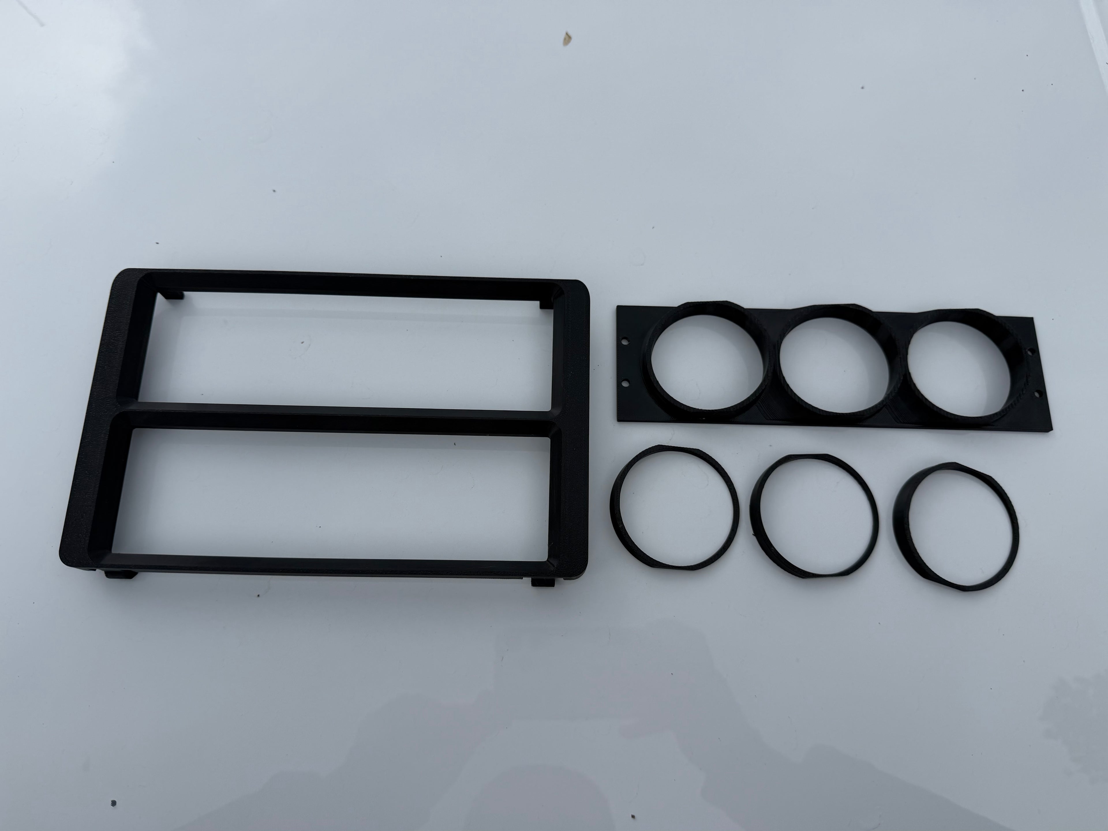 6th Gen Galant Single Din Radio Trim + Modular 52mm Triple Gauge Pod