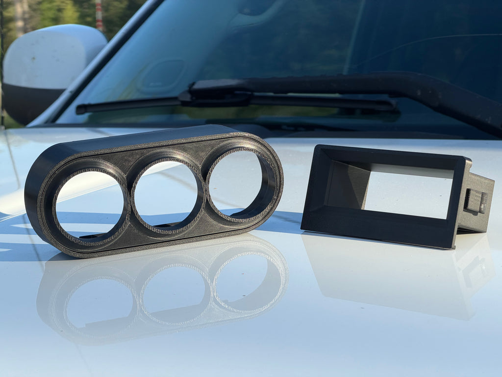 6th Gen Galant VR4 / E39A Triple 52mm Gauge Pod | Factory Clock Mount | No Dash Modification Required
